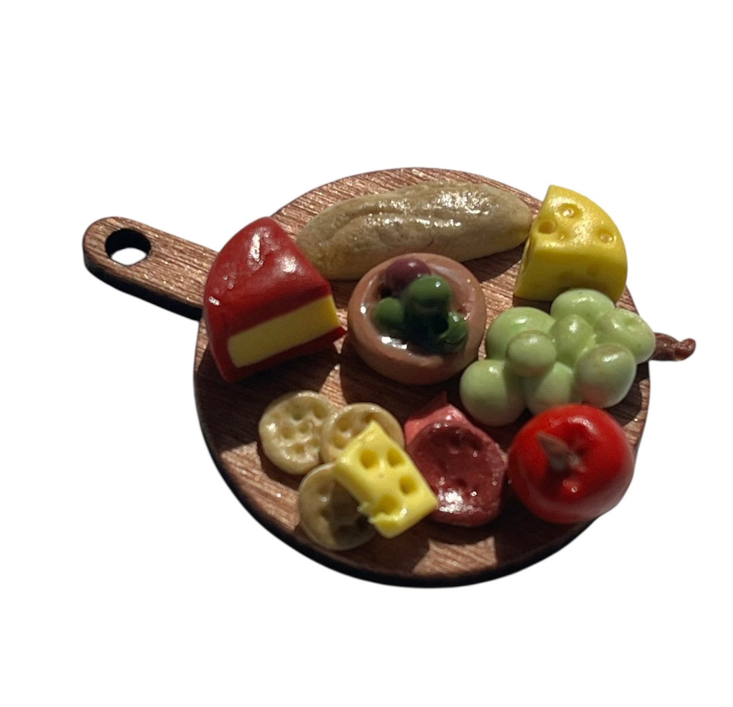 Mindful Miniatures - meat and cheese board - dolls house miniature food