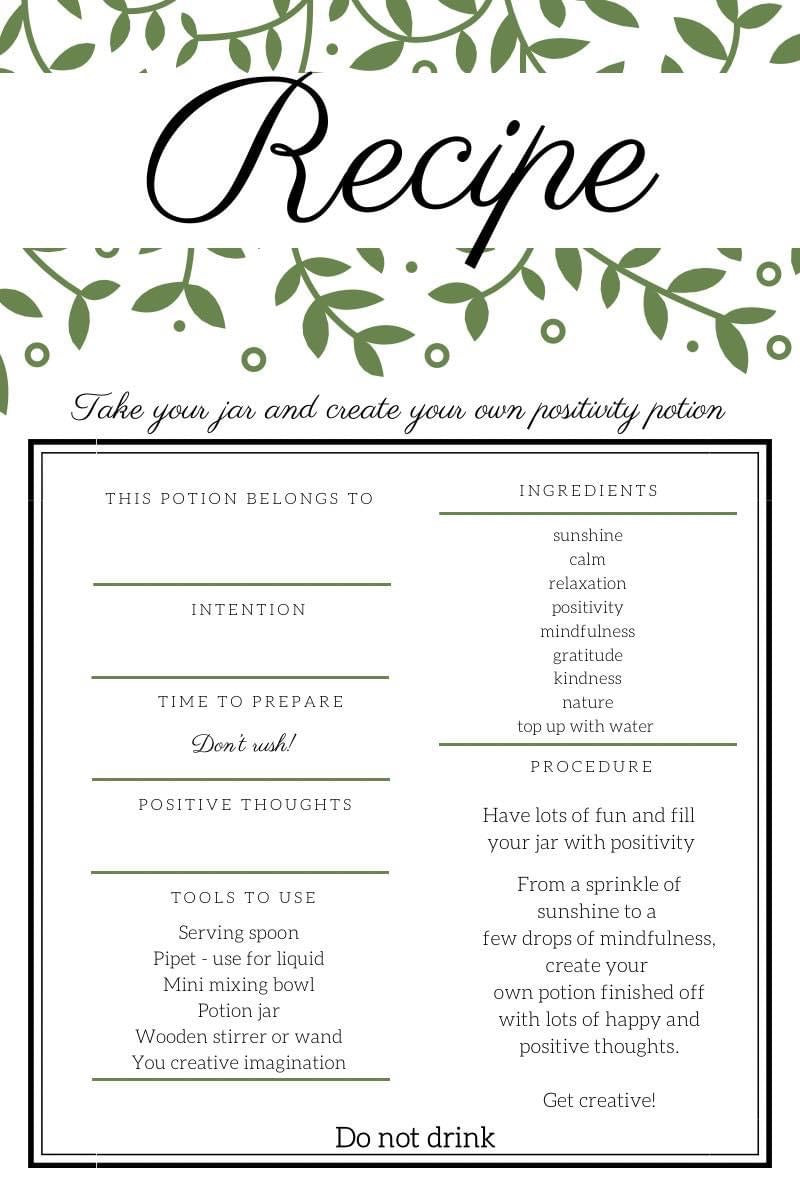 Positivity Potion set for children