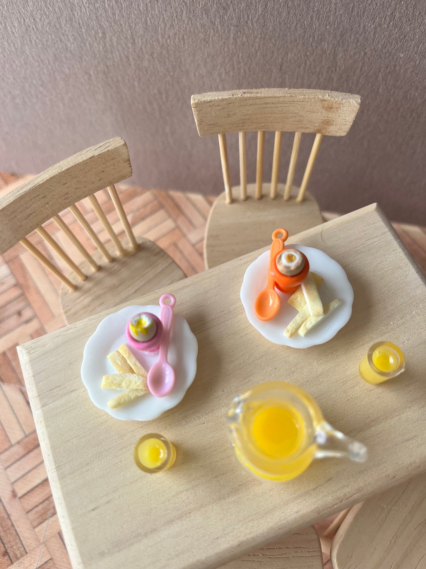 Mindful Miniatures - dippy eggs, toast and orange juice