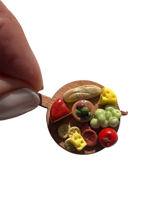 Mindful Miniatures - meat and cheese board - dolls house miniature food