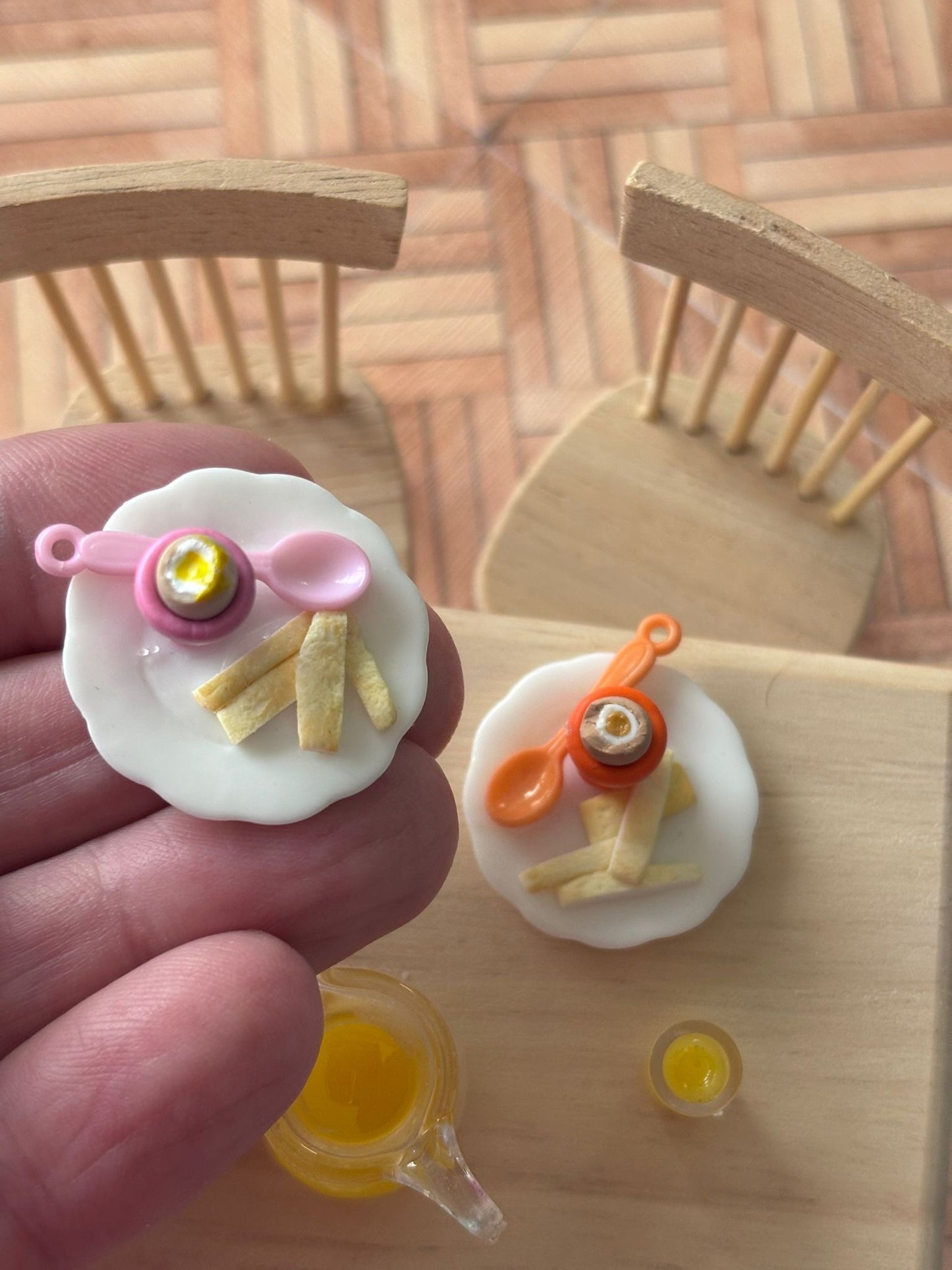 Mindful Miniatures - dippy eggs, toast and orange juice