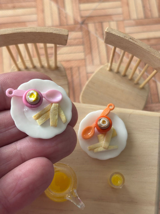 Mindful Miniatures - dippy eggs, toast and orange juice