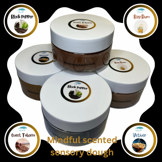 Mindful Scented Sensory Dough - Gentleman's Club set - men's mental health & wellbeing. Therapy dough.