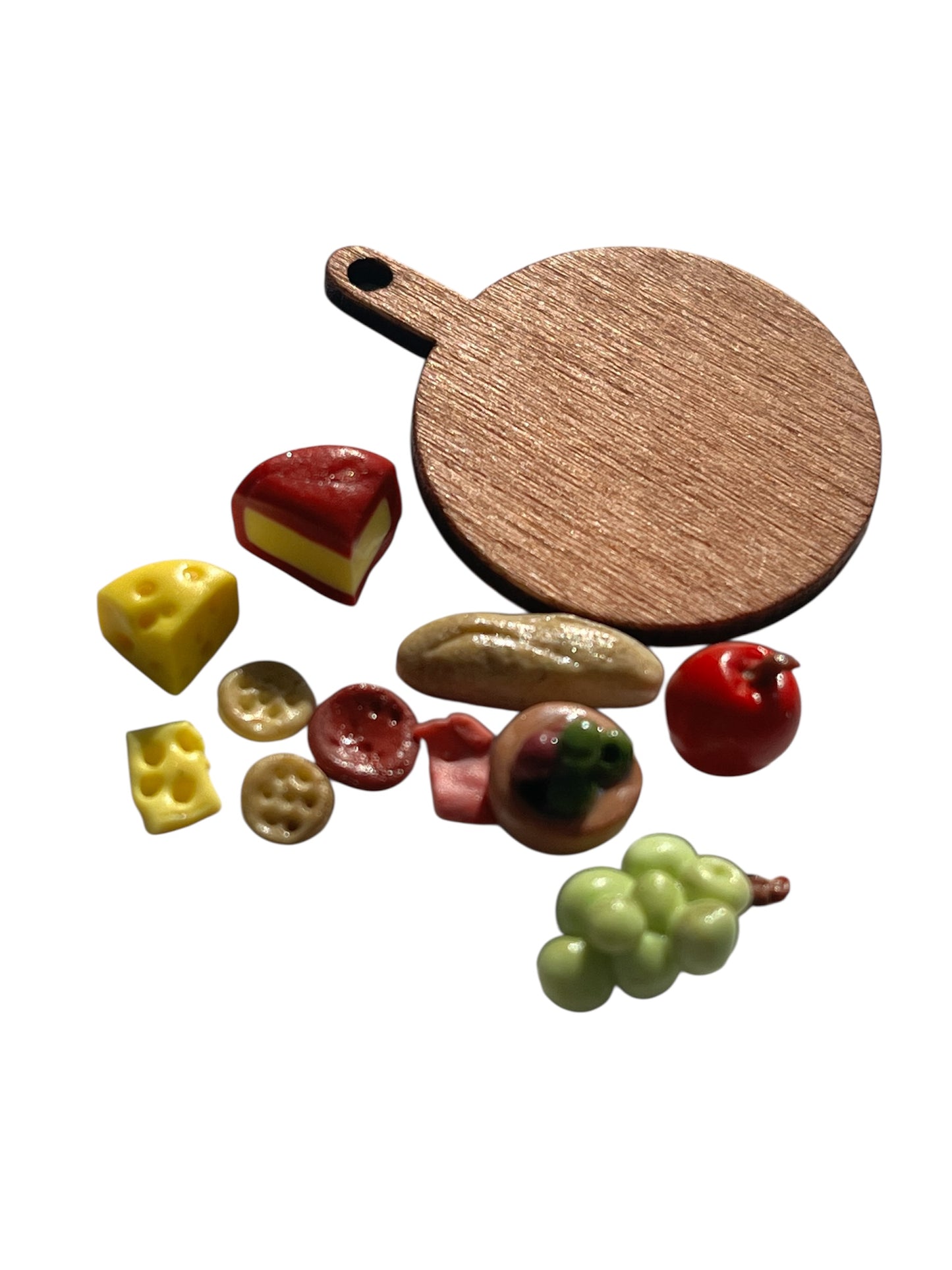 Mindful Miniatures - meat and cheese board - dolls house miniature food