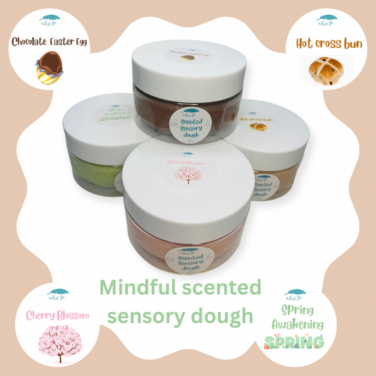 Mindful Scented Sensory Dough - Spring Awakening set. Therapy dough.