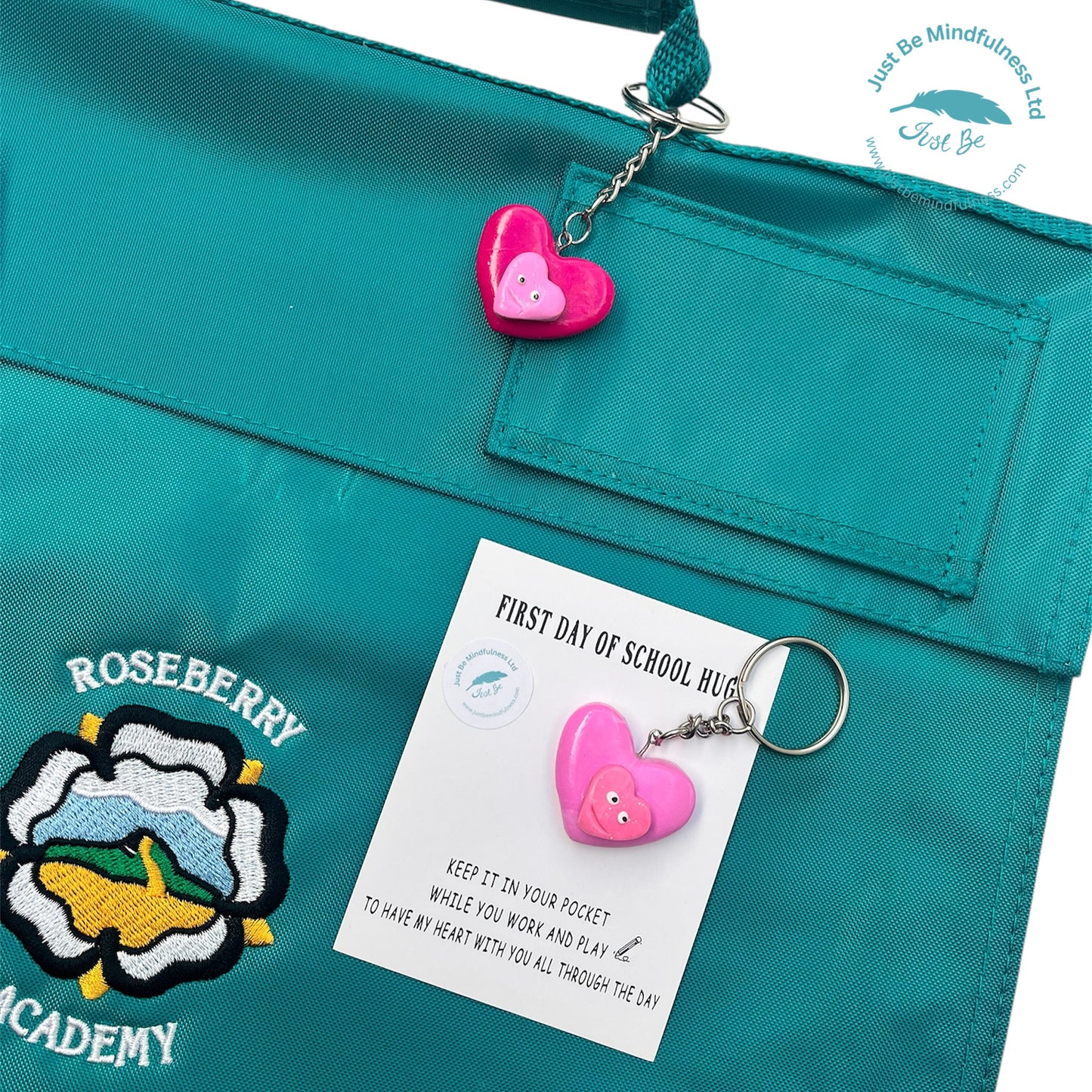 First day of school hug or keyring