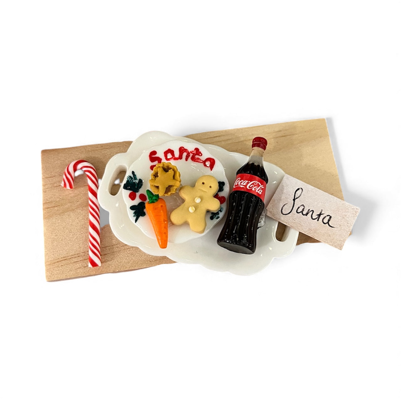 Miniature Christmas Eve plate for Santa.