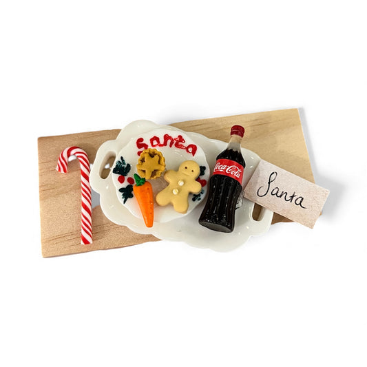 Miniature Christmas Eve plate for Santa.